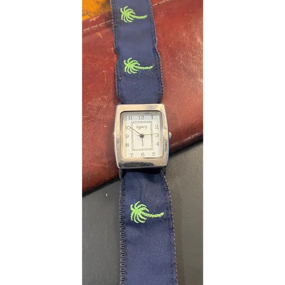 Women's Silver Tone Legacy Watch, Silver Tone with Fabric Band